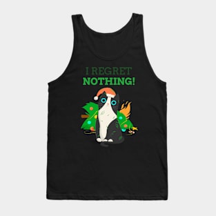 Christmas Cat , I Regret Nothing Tank Top